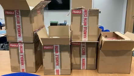 Photo of free Several sturdy cardboard boxes and packing material (Bilton CV22) #1