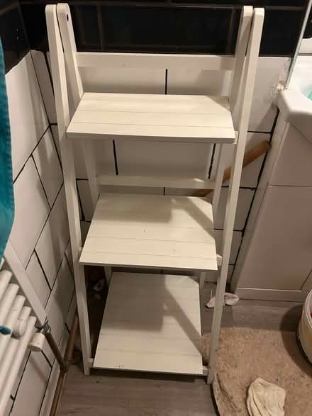 Photo of free Wooden ladder shelves (Wellingborough NN8) #1