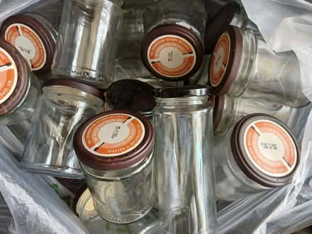 Photo of free 30 glass jars with lids. (Malvern Wells WR14) #1