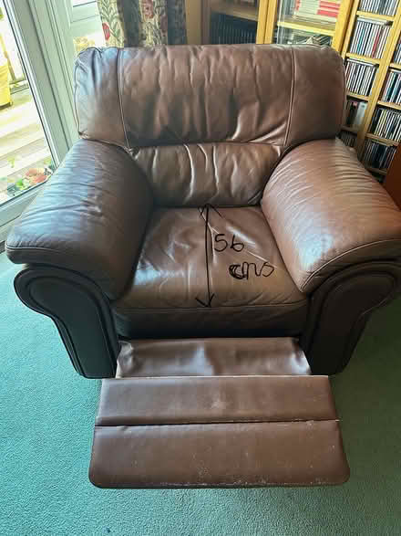 Photo of free Leather reclining chair (Pontypridd CF37) #3