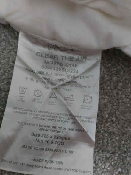 Photo of free Kingsize Duvet (Welwyn AL6) #3