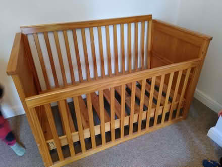 Photo of free Pine toddler bed with optional cot sides (West Oxfordshire OX28) #1