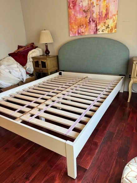 Photo of free Queen bed frame and headboard (Westbrae, Berkeley) #1