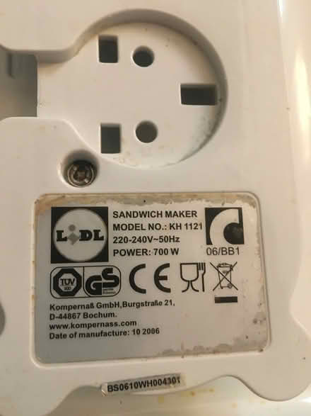Photo of free Toasted sandwich maker (L22 Waterloo) #2