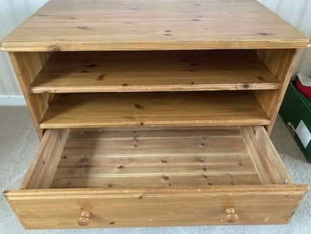 Photo of free TV or large bedside cabinet with drawer, pine (Wilmslow SK9) #2