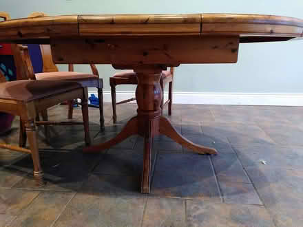 Photo of free Pine extending dining table and six chairs (West Oxfordshire OX28) #2
