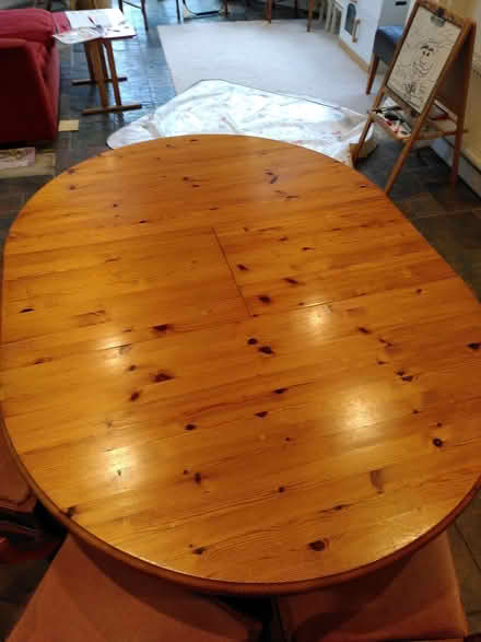 Photo of free Pine extending dining table and six chairs (West Oxfordshire OX28) #3