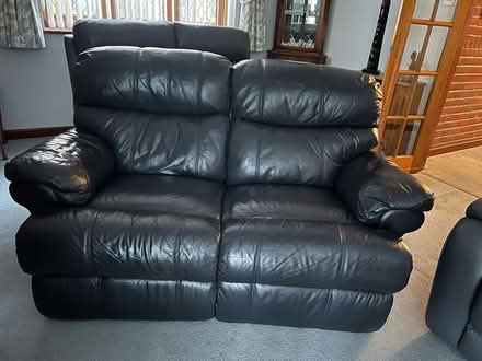 Photo of free 2 x Seater, Leather, Reclining Sofa (Fareham PO15) #1