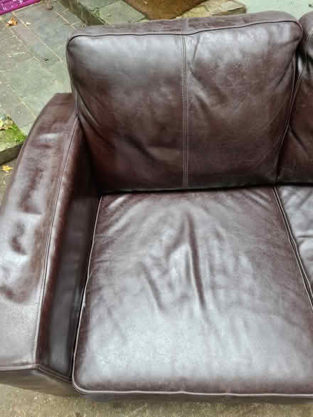Photo of free Small (ish) leather sofa (TQ1) #4