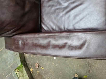 Photo of free Small (ish) leather sofa (TQ1) #3