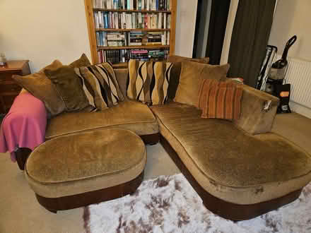 Photo of free Corner sofa and footstool (St Leonards On Sea TN37) #1