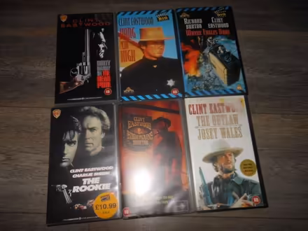 Photo of free Clint Eastwood VHS Tapes x 6 (Trench TF2) #1