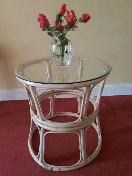 Photo of free Bamboo/Cane Circular Table (Dun Laoghaire/glenageary) #1
