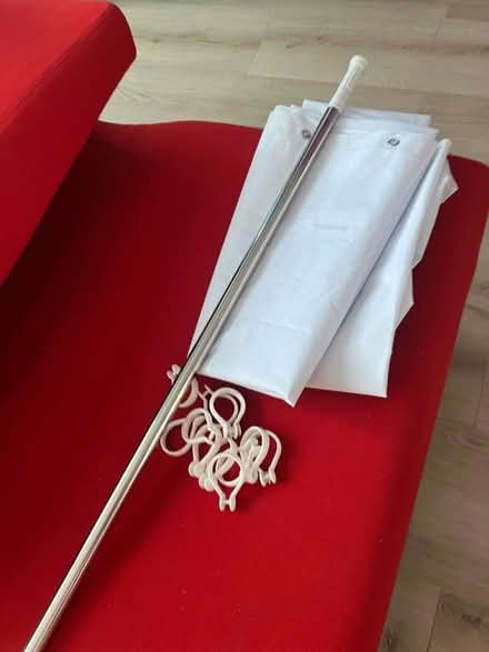 Photo of free Shower curtain and pole (Sherburn in Elmet LS25) #1