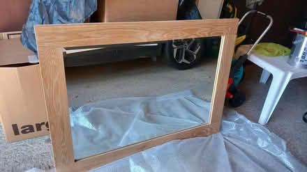 Photo of free Large Mirror with wooden surround (Walkern SG2) #1