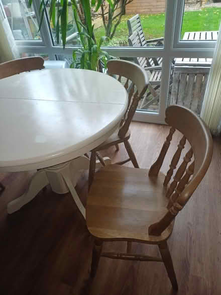 Photo of free Extending dining table and 4 chairs (Chellaston, Derby) #2