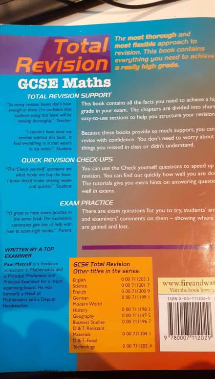 Photo of free Maths GCSE revision book (Sandilands CR0) #3