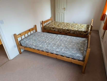 Photo of free Pair wood single beds (Melksham, SN12) #2