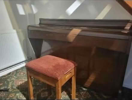 Photo of free Consolette Piano With Stool (Stannington S6) #4