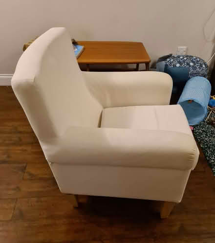 Photo of free Armchair - white and wood (Bradley Stoke BS32) #2