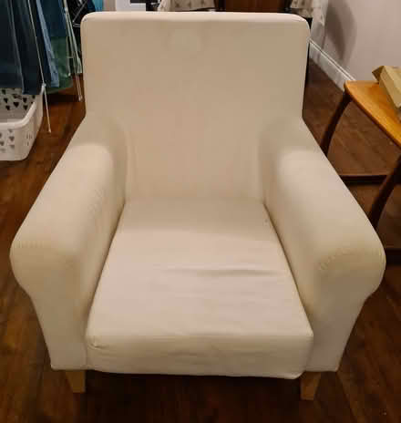 Photo of free Armchair - white and wood (Bradley Stoke BS32) #1