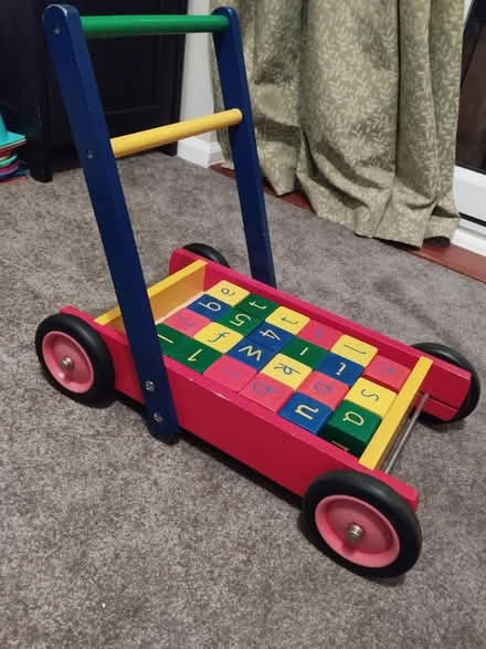 Photo of free Wooden toy trolley (Bn207qw) #1