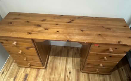Photo of free Wooden desk table with drawers (Hounslow) #2