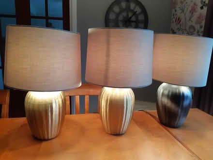 Photo of free 3 x Table Lamps with shades (Bury BL8) #1