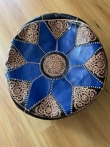 Photo of free 2 x Moroccan leather ottomans (Bundoora) #1