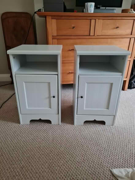 Photo of free Pair white IKEA bedside tables (Banstead, SM7) #1