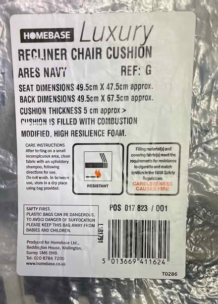 Photo of free Garden chair cushions x6 (Maidenhead SL6) #4