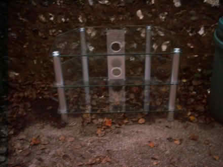 Photo of free Hifi or TV glass shelving unit (Lewes BN7) #1