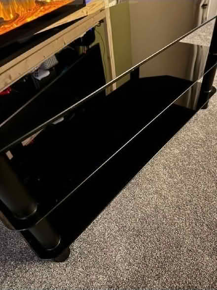Photo of free Corner TV Stand- Black Glass (Polegate BN24) #1