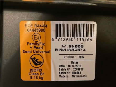 Photo of free Maxi-Cosi Pearl 2 way car seat (Netherton) #3