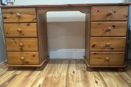 Photo of free Wooden desk table with drawers (Hounslow) #3