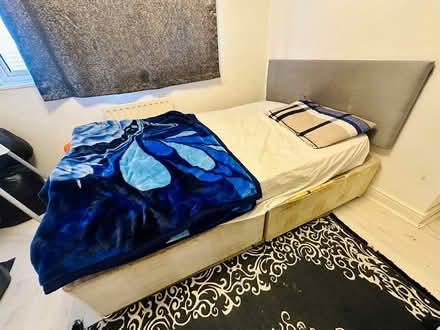 Photo of free Double bed frame with mattress (LU5) #3