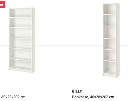 Photo of free Ikea Billy bookcase white 2x80cm 1x40cm (Haywards Heath RH16) #1