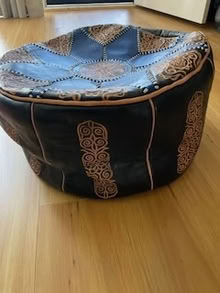 Photo of free 2 x Moroccan leather ottomans (Bundoora) #2