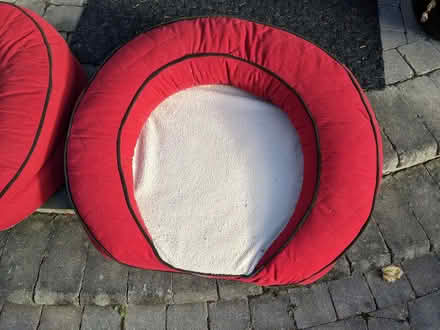 Photo of free Medium Brindle Bolster Dog Beds (2) (Greenbank and Hunt Club) #1