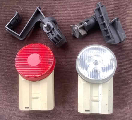 Photo of free Bicycle lights and brackets (Brickhill MK41) #1