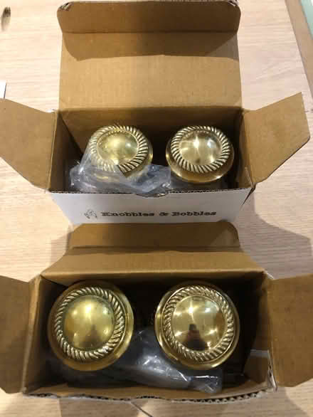 Photo of free Solid brass door knobs x4 (SG4 Hitchin) #1