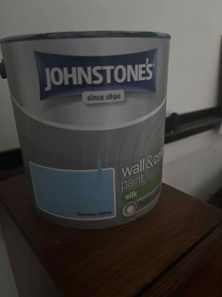 Photo of free Almost full 2.5l Johnstones Blue Silk Paint (Oswestry SY11) #1
