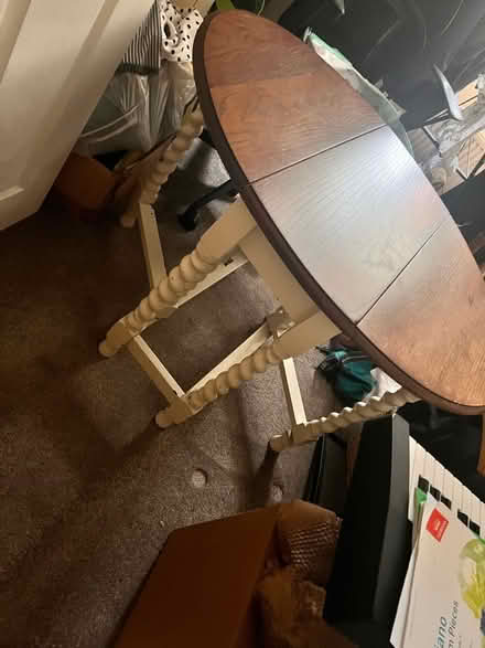 Photo of free Drop leaf table and two chairs (CW8) #1