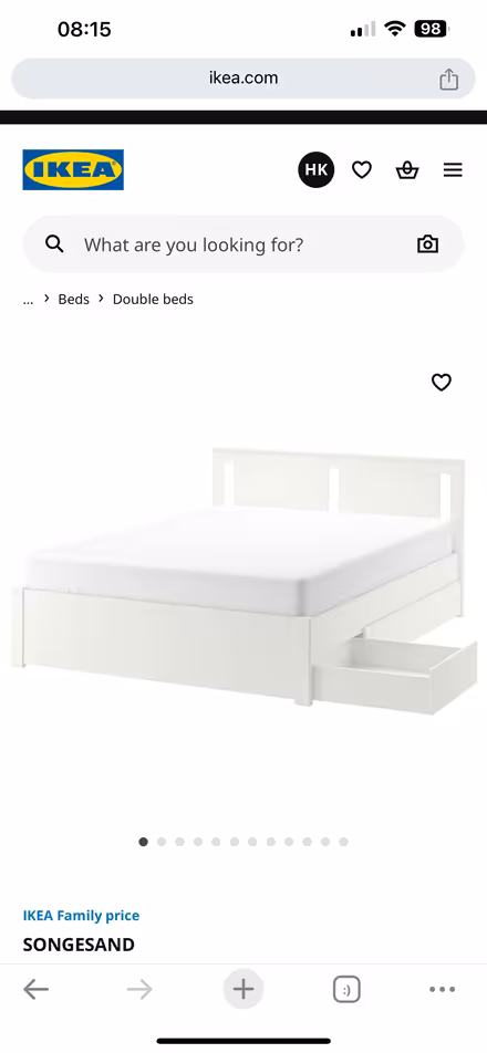 Photo of free King sized IKEA bed frame with 4 storage boxes (Wandsworth Common SW18) #4