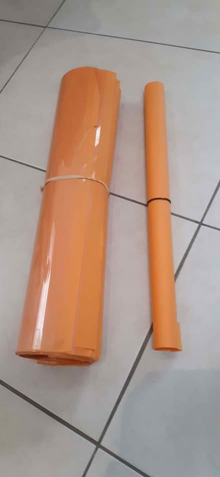 Photo of free orange craft paper with plastic tracing sheets (Havant PO9) #1