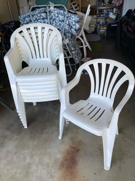 Photo of free 8 Stacking Patio Chairs (Serra Park) #1