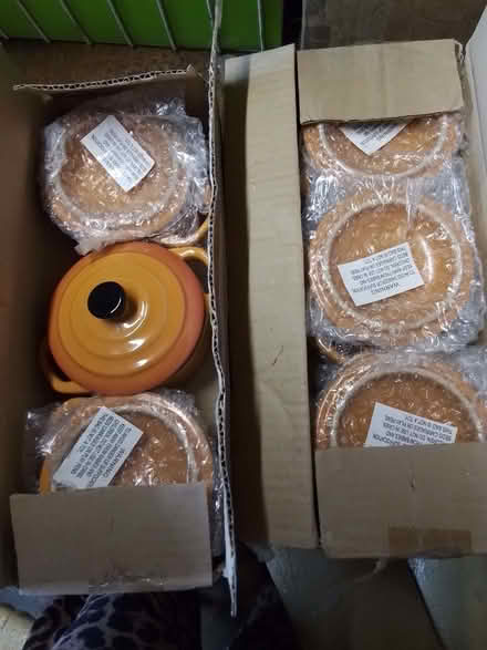 Photo of free 6 mini casserole dishes - orange (Fords Farm RG31) #1