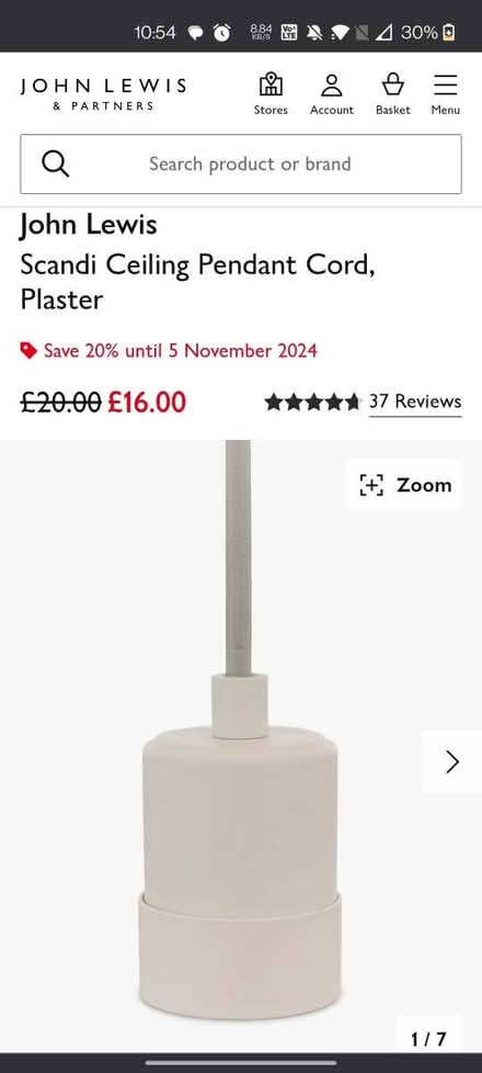 Photo of free John Lewis pendant light (SE24) #2