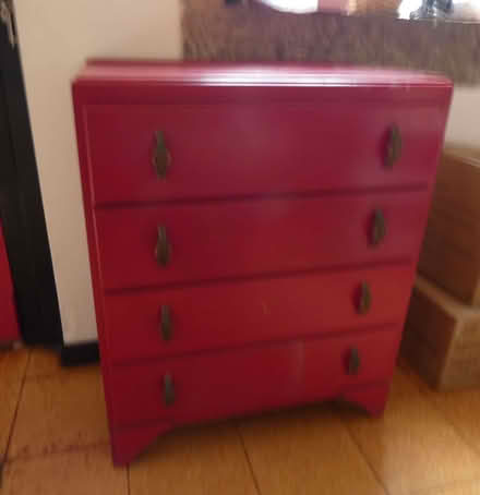 Photo of free Red chest of drawers (Hoghton PR5) #1