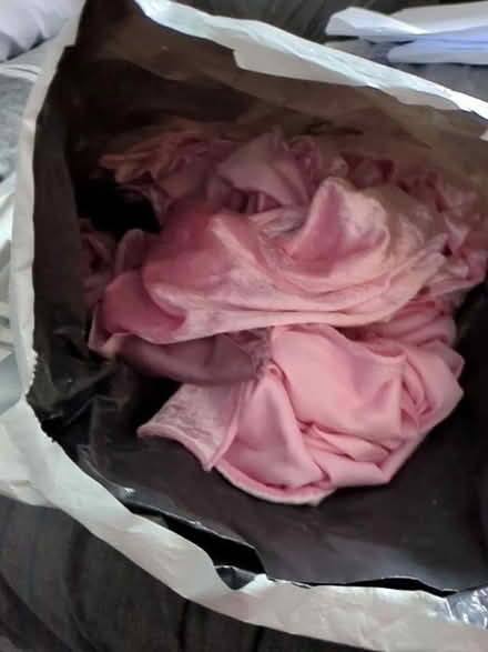 Photo of free Scraps of Pink and Purple Stretch Fabric (Uphill BS24) #1
